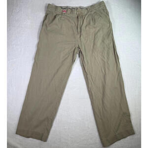 Tommy Bahama 100% Silk Pleated Khaki‎ Pants Men’s 38x30 Relaxed Fit